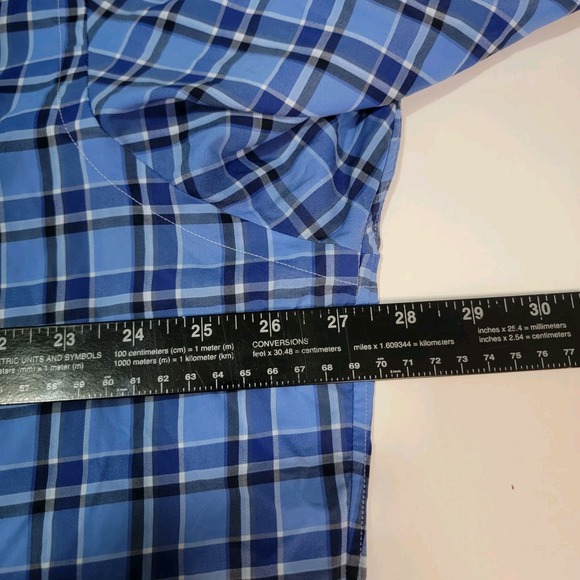 Polo Ralph Lauren Performance Shirt Mens XXL Blue Plaid Long Sleeve Nylon Blend - Picture 4 of 6